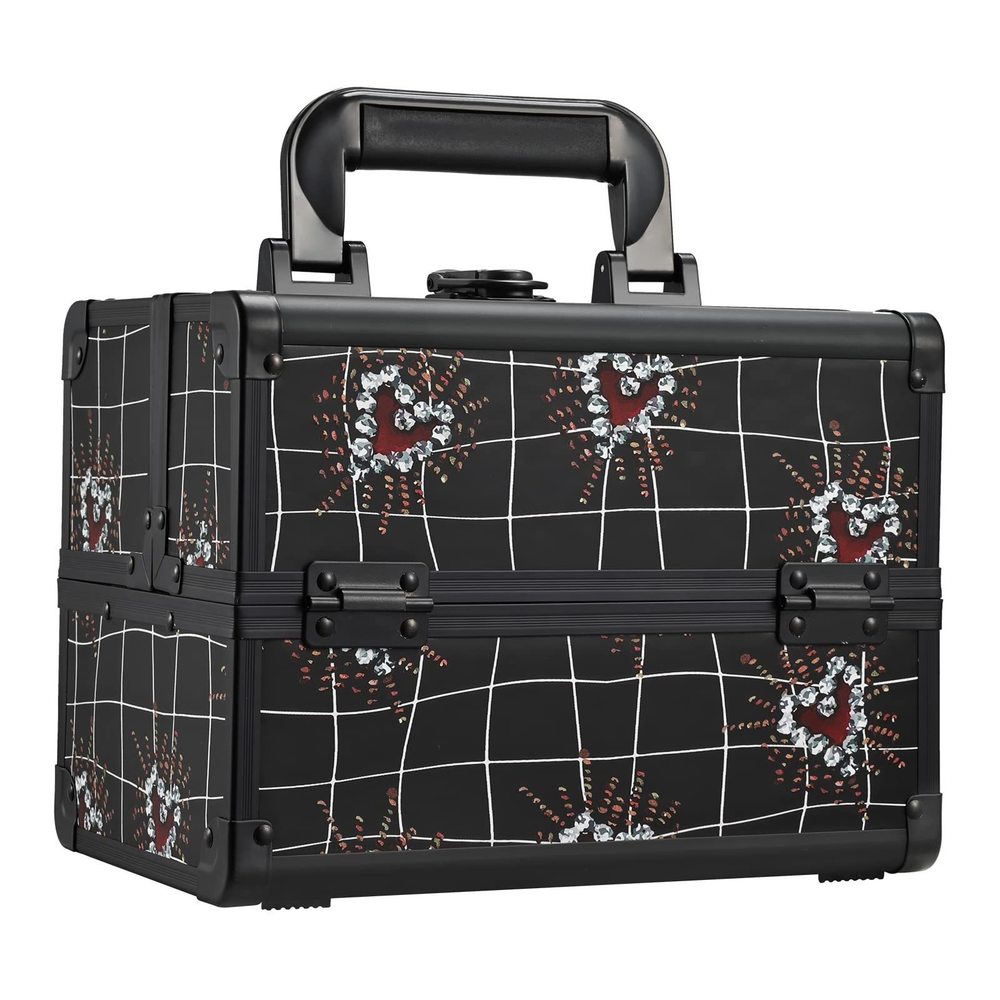 Makeup Train Case Portable Makeup Case Organizer 2 Trays Cosmetic Box Storage🦏